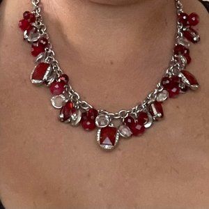 White House Black Market Red Crystal Necklace